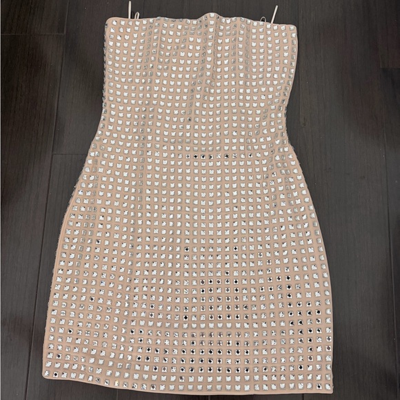 Zara Dresses & Skirts - Zara Strapless Dress with Studded Design